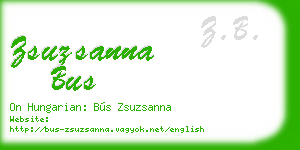 zsuzsanna bus business card